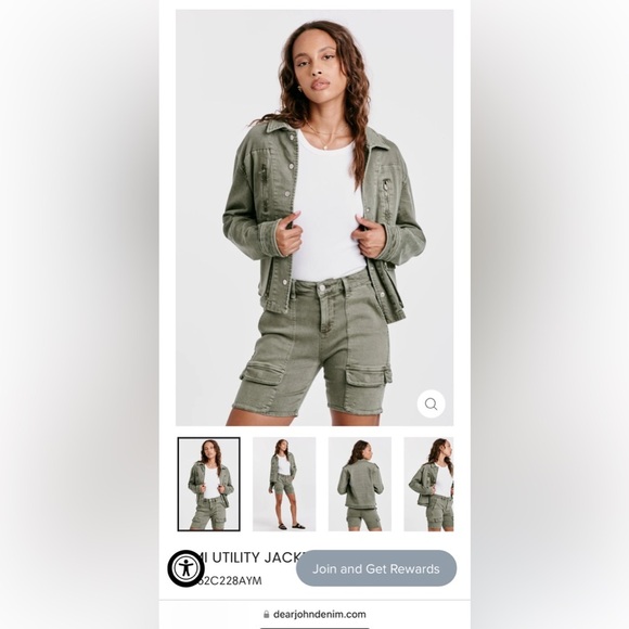 DEAR JOHN DENIM | Jacket | Sz S. Dear John Utility Olive Hunter Green Jacket - Picture 1 of 16